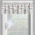thumbnail image 4 of Ambesonne Romantic Valance & Curtain, Romance Couple Love, 55"x24", Vermilion Black White, 4 of 6