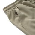 thumbnail image 4 of Lovskoo Shorts for Men Casual Trendy Solid Color Elastic Waist Shorts Splicing Drawstring Shorts Khaki, 4 of 7