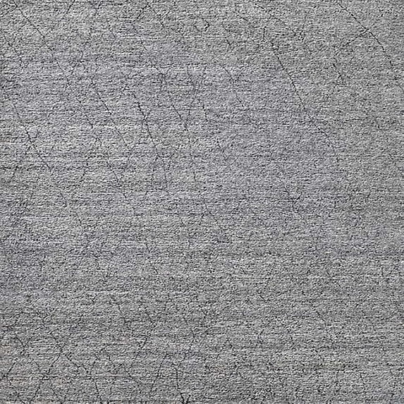 Ahgly Company Indoor Square Mid-Century Modern Silver Gray Oriental Area Rugs, 7' Square