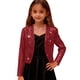 thumbnail image 4 of Cowsor Girls Sequin Blazer Open Front Jacket Party Christmas Sparkly Coats, 4 of 7