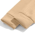 thumbnail image 7 of TOUMENY Men Zip Sweater Casual Long Sleeve Solid Slim Fit Pullover Fall Winter Fashion Trendy Turtleneck Tops Khaki L, 7 of 7