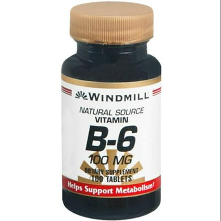 Windmill Vitamine B-6 100 mg Comprimés 100 Comprimés (Pack de 3)