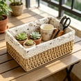 thumbnail image 3 of Kieccall Small Lined Woven Storage Basket Household Desktop Organization Bin Gift, 3 of 6