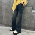 thumbnail image 4 of Girls Baggy Jeans Denim Elastic Wasit Wide Leg Pants Teen Girl Clothes Baggy Jeans for Girls, 4 of 9