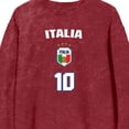 thumbnail image 2 of Homestand Italia Logo 10 Adult Mineral Wash Maroon Crew Neck Long Sleeve Sweatshirt-XXL, 2 of 2