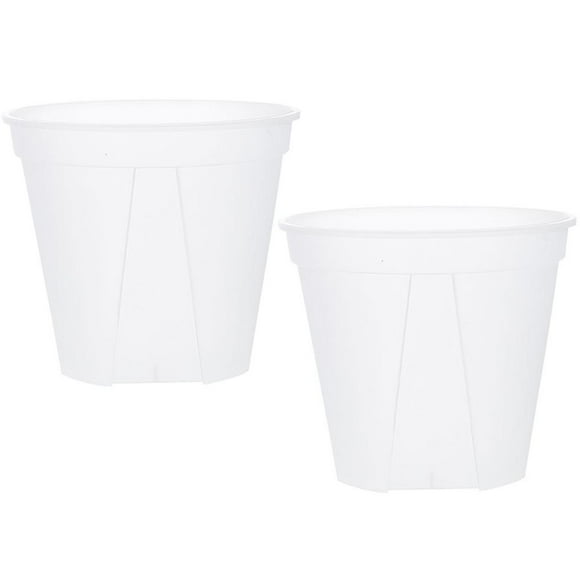 2Pcs Transparent Planter Plant Pots with Drainage Holes for Herb Flowers Cactus
