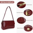 thumbnail image 3 of LinYooLi Small Shoulder Bag Y2K Purse for Women Crocodile Handbag Clutch Purse Classic Retro Crossbody Bag Satchel, 3 of 6