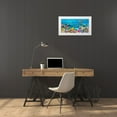 thumbnail image 3 of Pangea Images 32x18 White Modern Wood Framed Museum Art Print Titled - Sea Turtle and fish- Maldivian Coral Reef, 3 of 4