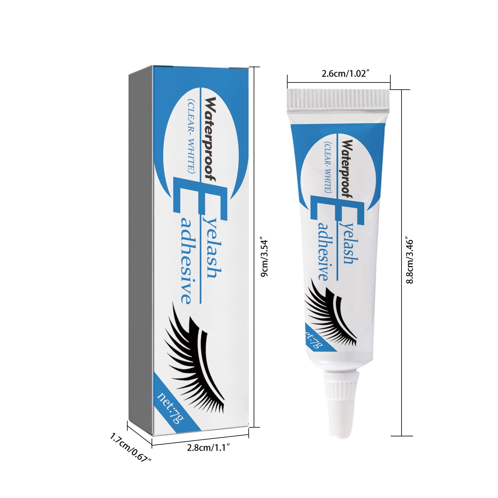 Alvantor Eyelash Glue Adhesive Fast Drying Gentle Non-Irritating Clear, 0.25oz