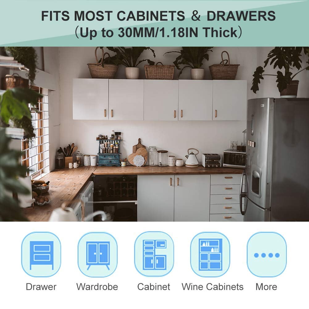 Eco-Baby Magnetic Cabinet Locks for Babies - Easy Installation (16 Pack and 3 Keys)