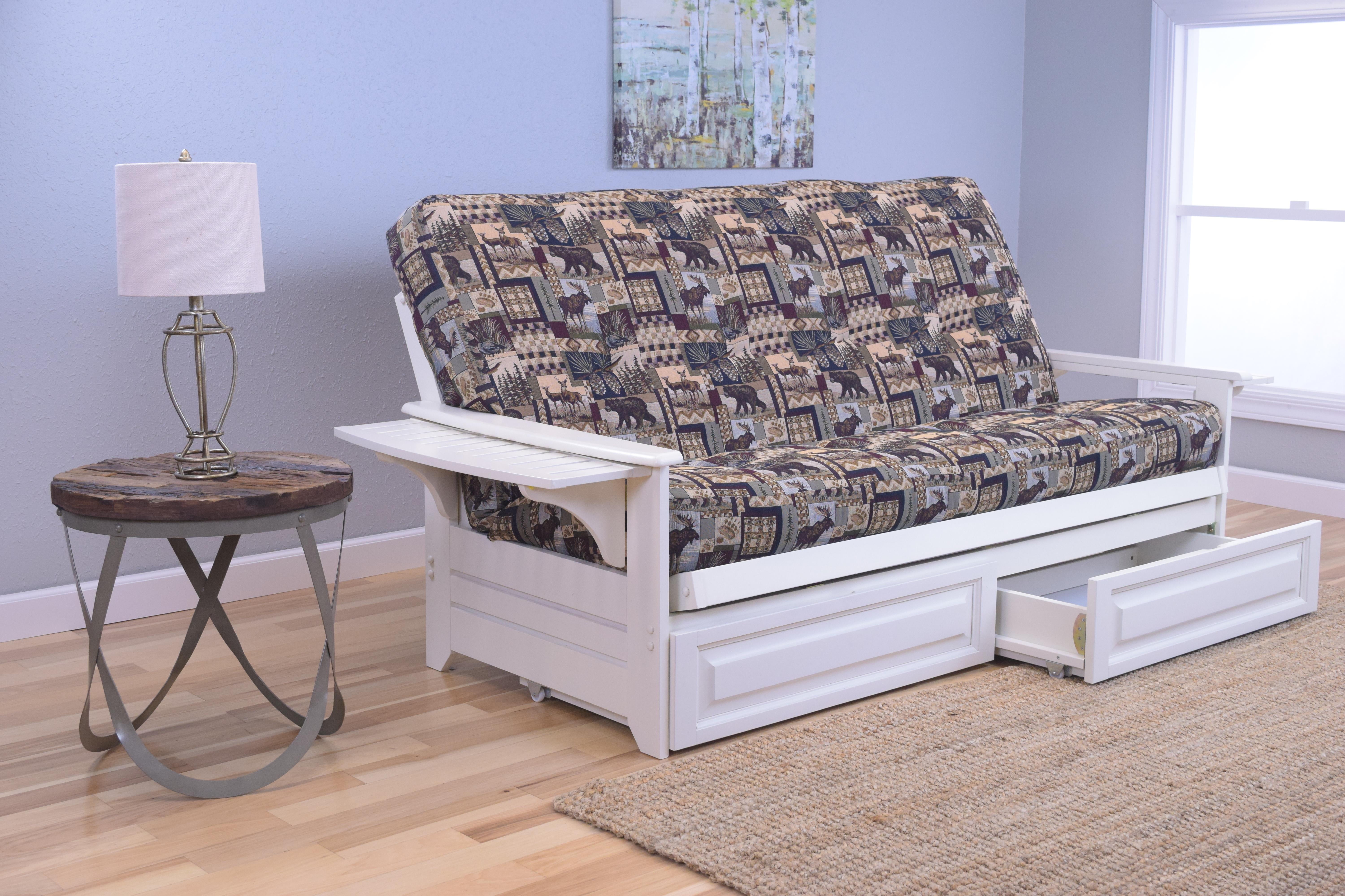 Kodiak Furniture Phoenix Full Futon with Storage DrawerColorAntique