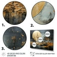 thumbnail image 3 of Designart "Golden Gleam Gold Grey wall art I" Abstract Collages Canvas Print, 3 of 5