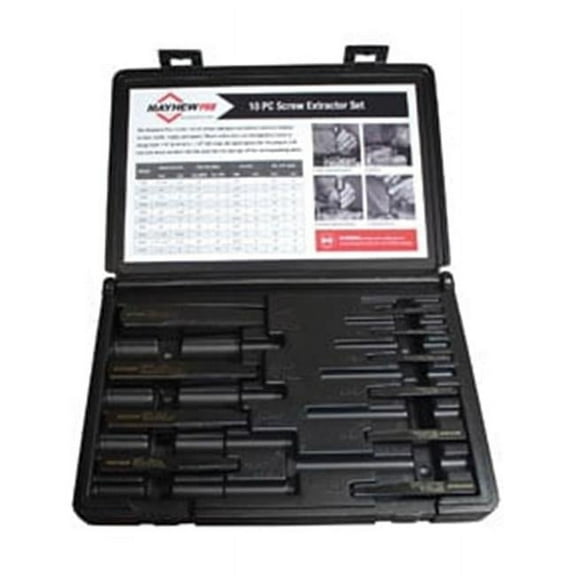 Mayhew Tools  MAY-37345 Screw and Pipe Extractor Set - 10 Pieces