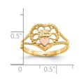 thumbnail image 4 of 10K Two-tone Diamond Cut 15 Heart Ring, 4 of 5