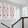 thumbnail image 5 of DKTIE 17.7"x78.7" Red-Golden Elegant Floral Pattern Canvas Texture Decorative Frosted Window Film , Two-Way Privacy Protection, UV Radiation Block, Easy Electrostatic Installation, 5 of 8