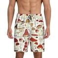 thumbnail image 2 of Picia Cartoon Mushrooms Pajama Shorts for Men, Men's Pajama Bottoms, Sleepwear,Short Pajama Pants-4X-Large, 2 of 9
