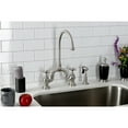 thumbnail image 4 of Kingston Brass KS7798AXBS English Country Two-Handle 3-Hole Deck Mount Bridge Kitchen Faucet with Brass Side Sprayer in Brushed Nickel, 4 of 8