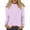 Pink, variant on Women's Striped Long Sleeve T-Shirts Casual Crewneck Soft Stretchy Top Classic Fit for Daily Wear Lightweight Comfort Outfits ,Black L