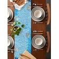 thumbnail image 2 of Moroccon Table Runner 48 Inches, Nautical Fish Bed Runner Dresser Scarves Tabletop for Indoor Outdoor Parties/Ceremony/Banquet, 13" x 48", 2 of 8