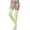 Neon Green, variant on Women's Three Striped Athletic Ribbed Thigh Highs