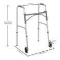 thumbnail image 2 of McKesson Folding Walker with Wheels - Adjustable Height, 32 in to 39 in, 1 Ct, 2 of 2
