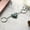 Dark Green, variant on 2pcs Love Heart Brick Keychain Elements Key Ring Birthday Jewelry Gift>-Dark Green
