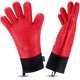 thumbnail image 1 of Guantes para barbacoa con utensilios para barbacoa, guantes para hornear de silicona resistentes al calor, guantes largos impermeables para horno de barbacoa con capa interior de algodón para bar, 1 of 5