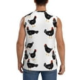 thumbnail image 4 of Balery Funny Chicken Men's Sleeveless Muscle Shirts Workout Tank Top, Moisture Wicking, Odor Protection-Small, 4 of 8