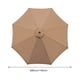 thumbnail image 4 of Paraguas Canopy Cloth Poliéster Reemplazo Parasol Cover (Khaki 3M 8Bones), 4 of 9
