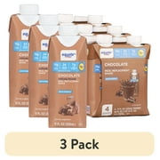 (3 pack) Equate Meal Replacement Shake, Milk Chocolate, 11 fl oz, 4 Ct