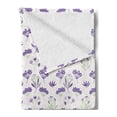 thumbnail image 2 of Nature Art Soft Flannel Fleece Throw Blanket, Various Berries Image Botanical Purple and Green Pods on Plain Background, Cozy Plush for Indoor and Outdoor Use, 60" x 80", Multicolor, by Ambesonne, 2 of 5