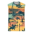 thumbnail image 4 of WAVSUF Summer Men Quick Dry Undershirts Tank Muscle Gym Vest for Mens Sports Tank Tops Printed Round Neck Tops Hawaiian shirt Sleeveles Pullover Orange Size M, 4 of 4