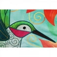 thumbnail image 2 of Evergreen Hummingbird Quilled Look Garden Linen Flag, 2 of 3