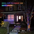 thumbnail image 4 of 4 Pack 100 LED Solar Christmas Lights, 33ft Solar String Lights Outdoor Waterproof, 8 Modes Multicolor Solar Fairy Lights for Garden Yard Tree Christmas Decorations, 4 of 7