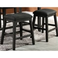 thumbnail image 4 of Simple Gray Counter Height Dining Chairs / X Back Design and Cushioned Seats, 4 of 6