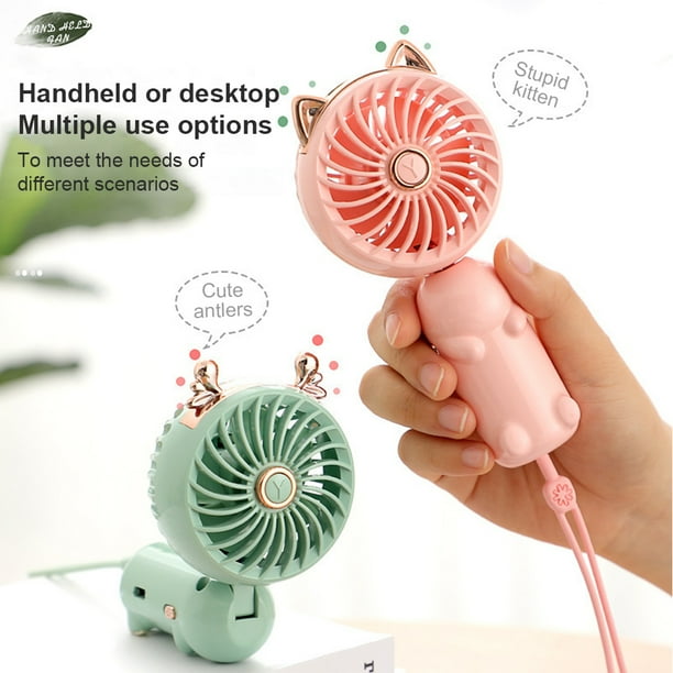 Household Hotel Desktop Fan Handheld Mini Fans Living Room Plastic