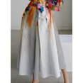 thumbnail image 4 of Vestidos Vintage de lino y algodón para mujer, elegantes vestidos de verano con solapa y botones pintados al óleo, vestidos midi, ropa de calle, vestido de fiesta, 4 of 5