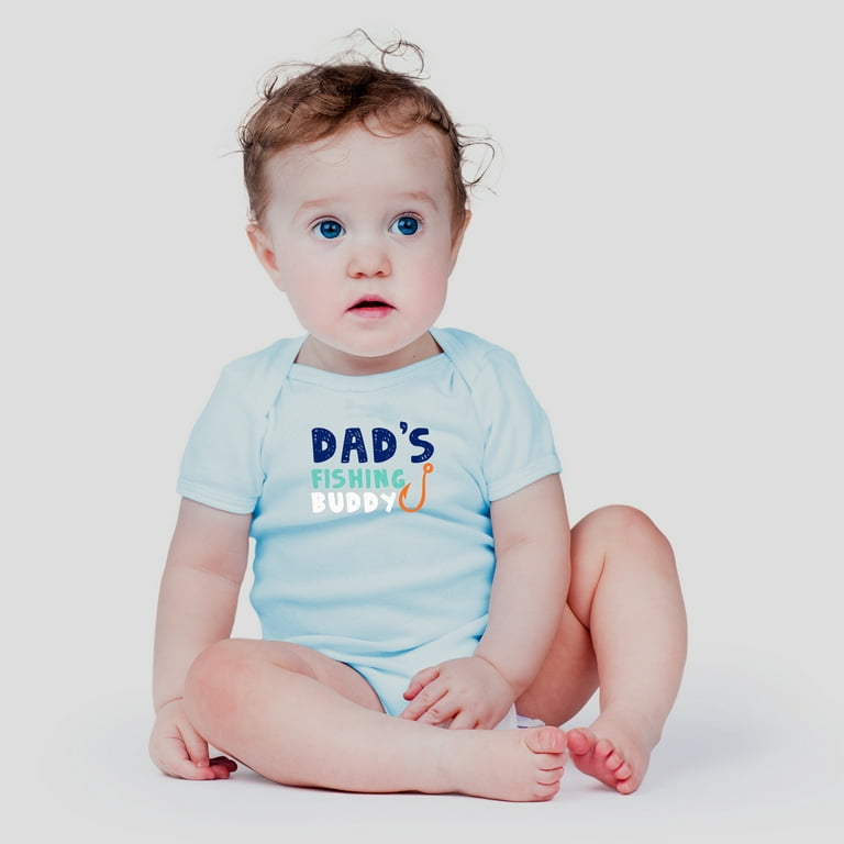 Dad's Fishing Buddy - Pack My Diapers, I'm Going Fishing with Daddy - Cute  One-Piece Infant Baby Bodysuit
