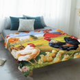 thumbnail image 4 of Yellow Vintage Rooster Blanket Soft Cozy Warm Throw Blanket for Couch, Plush Fuzzy Flannel Fleece Blankets for Sofa, Farmhouse Animals Watercolor Bed Blankets Lightweight Gifts for Women, 30"x40", 4 of 9
