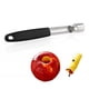 thumbnail image 2 of Herramienta empujadora de póquer de manzana, pera, pimienta, removedor de semillas de fruta de pera de acero inoxidable, agarre rojo cereza con hoja dentada, 2 of 5
