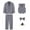 Grey, variant on Kiijoy Toddler Boys Formal Suit Tuxedo Set Solid Blazer Pants Waistcoat Bow Tie 5Pcs Outfits, Sizes 3-4T