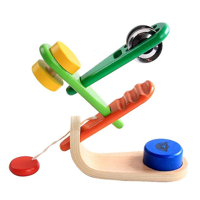 4 Uds. Sonajero de cama divertido de juguete de instrumento Musical de bebé de madera para niños pequeños en casa LingWen 9024715616296