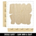 thumbnail image 2 of Miss You Cute Text Wood Shape Unfinished Piece Cutout Craft DIY Projects - 4.70 Inch Size - 1/8 Inch Thick, 2 of 7