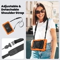 thumbnail image 7 of Case for Lenovo Tab M8 4th Gen 2024/2023 (TB-301FU, TB-300FU) with Screen Protector, 360 Degree Rotating Kickstand Hand Strap Heavy Duty Shockproof Cover with Shoulder Strap, Orange, 7 of 7