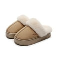 thumbnail image 6 of Unisex Memory Foam House Slippers, Faux Fur Lined Indoor Fuzzy Slippers with No-slip Sole, Slip on Suede Home Shoes, Warm Winter Gift for Women & Men, 6 of 6