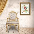 thumbnail image 3 of Berrenson, Sara 25x32 Gold Ornate Wood Framed with Double Matting Museum Art Print Titled - Red Floral Array I, 3 of 4