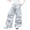 Grey, variant on Otqutp Girl's Baggy Cargo Pants Elastic Waist Straight Leg Parachute Pants Preppy Loose Fit Athletic Sweatpants Kids Cute Clothes