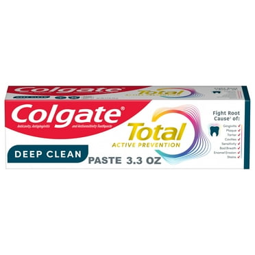Colgate Total Active Prevention Deep Clean Toothpaste, Mint, 3.3 oz
