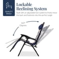thumbnail image 7 of Best Choice Products Oversized Padded Zero Gravity Chair, Folding Outdoor Patio Recliner w/ Side Tray - Navy/Oyster, 7 of 7