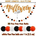 thumbnail image 6 of TETOU 3 Pack Pom Pom Orange Black White Halloween Garland,Ornament String Banner Felt Ball Garland Halloween Thanksgiving Party Decor, 6 of 6